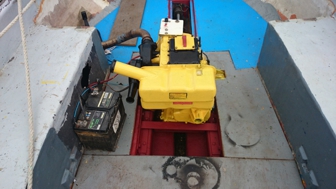 Tugger's engine a Lister 2 cylinder 18hp Air Cooled - cleaned and repainted