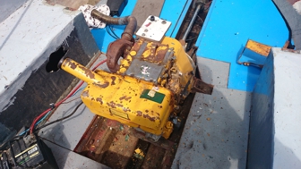 Tugger's engine a Lister 2 cylinder 18hp Air Cooled